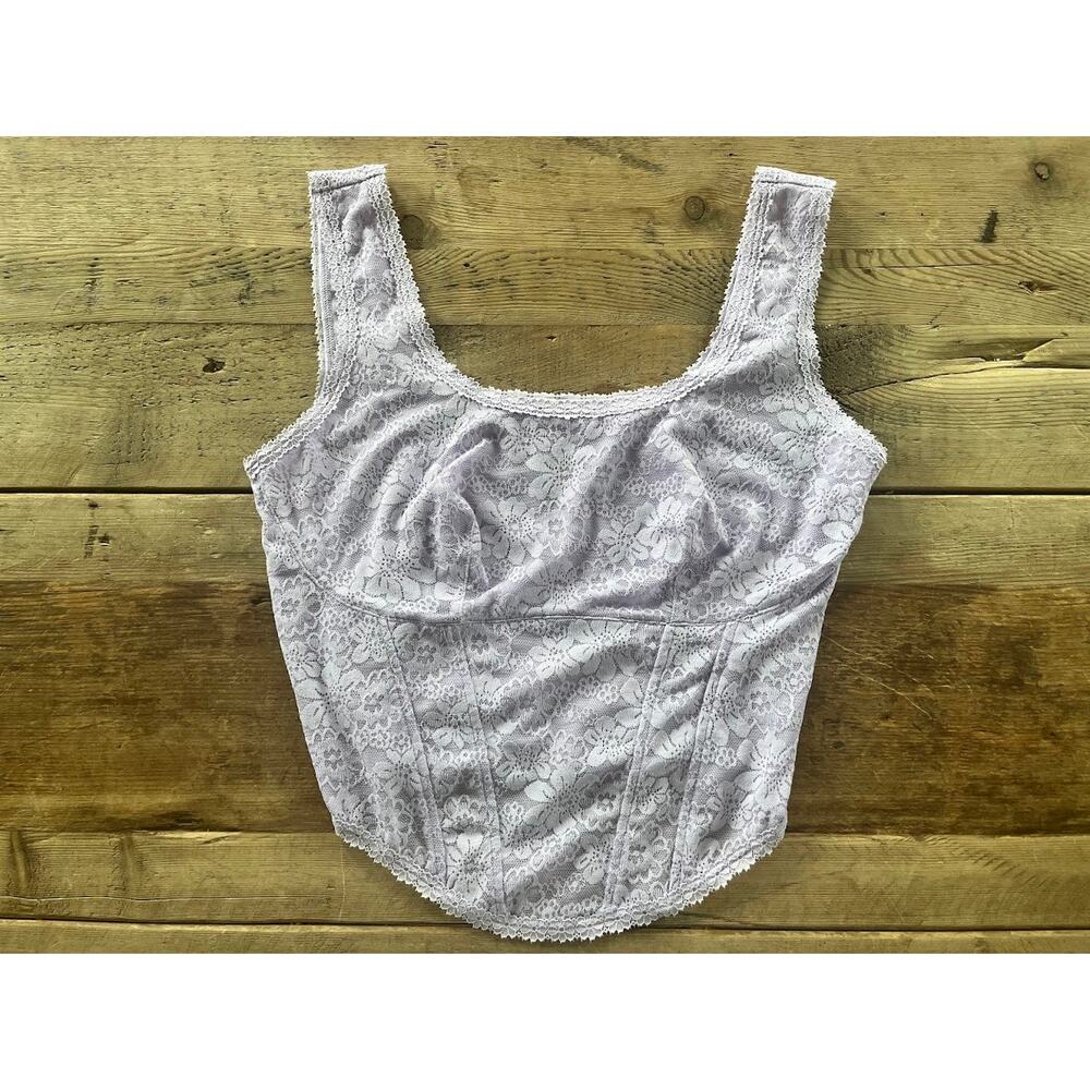 PINK Victoria's Secret Pastel Lilac MEDIUM DD Seamless Plunge Bralette Sport Bra